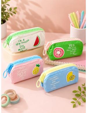 Fruit Tasarımlı Dev Fermuarlı Kalemlik