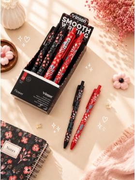 Vinson Flower Mavi Tükenmez Jel Kalem F7