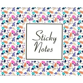 Çiçekli Desenli Sticky Notes
