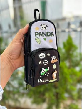 Siyah Panda Çanta Şekilli Kalemlik