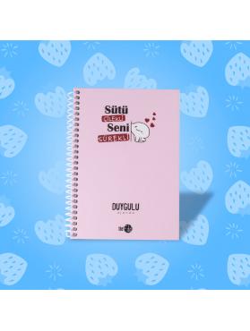 Sütü Çilekli Seni Sürekli Tarihsiz Planlayıcı Duygulu Ajanda