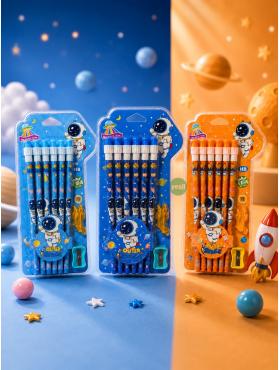 Astronot Tasarımlı 12li Kurşun Kalem 
