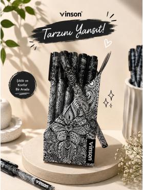 Vinson Tattoo Mavi Tükenmez Jel Kalem A3