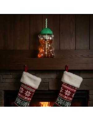 Cam Ayıcık Pipetli Bardak 550 ml