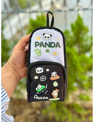 Siyah Panda Çanta Şekilli Kalemlik