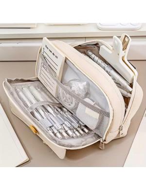 Kawaii Bej Düğmeli Kalemlik