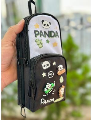 Siyah Panda Çanta Şekilli Kalemlik