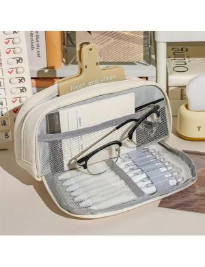 Kawaii Bej Düğmeli Kalemlik